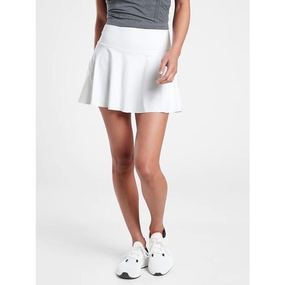 Athleta Ace Tennis Skort 13 1/2 Size Medium White Athletic‎